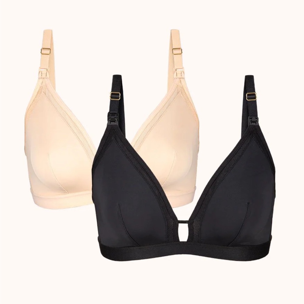 (4) Busty Mesh Trim Nursing Bralette Bundle